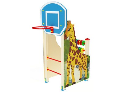 Детский спортивный комплекс Жираф с баскетбольным кольцом щитом и счётами СК 6.411
